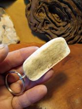 Oak leaf with compass keychain
