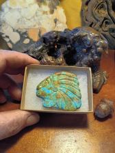 Turquoise carved Indian chief